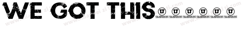 We got this字体转换